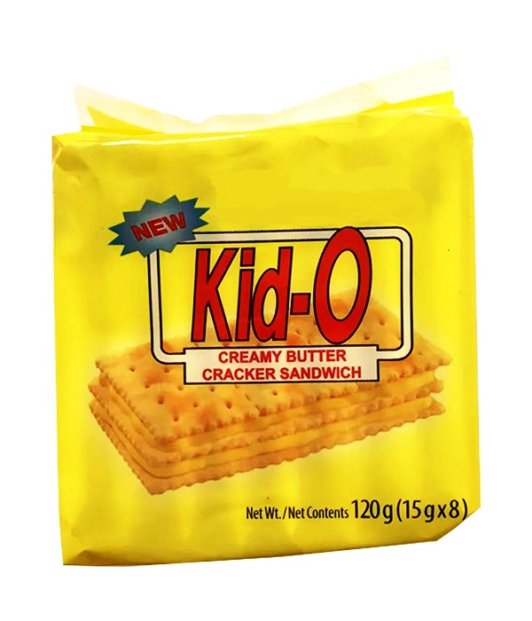 Crackers ripieni di crema al burro - Kid-O 120g. (8pz. x 15g.)